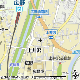 兵庫県三田市上井沢416周辺の地図