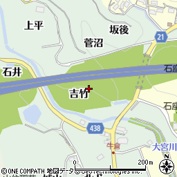 愛知県新城市牛倉吉竹周辺の地図
