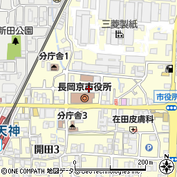 長岡京市役所周辺の地図