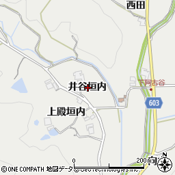 兵庫県川辺郡猪名川町下阿古谷井谷垣内周辺の地図