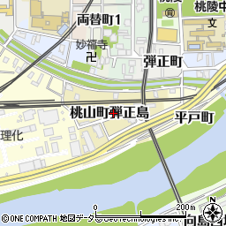 京都府京都市伏見区桃山町弾正島周辺の地図