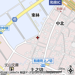 愛知県安城市和泉町上之切161周辺の地図