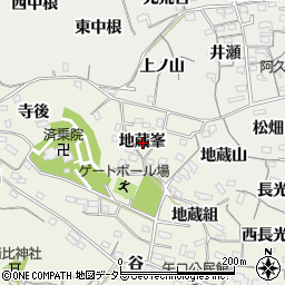愛知県知多郡阿久比町矢高地蔵峯周辺の地図