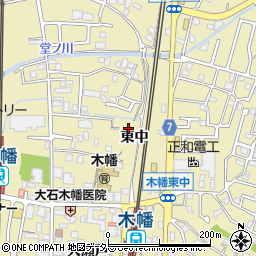 京都府宇治市木幡東中周辺の地図
