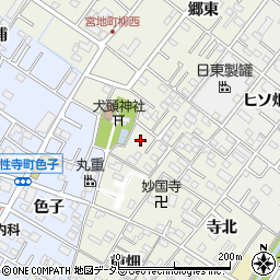 愛知県岡崎市宮地町（馬場）周辺の地図