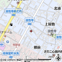 愛知県岡崎市法性寺町郷前25周辺の地図
