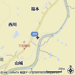 兵庫県宝塚市下佐曽利西川周辺の地図