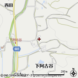 兵庫県川辺郡猪名川町下阿古谷南前田周辺の地図