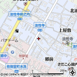 愛知県岡崎市法性寺町郷前27周辺の地図