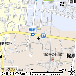 兵庫県加東市梶原279周辺の地図