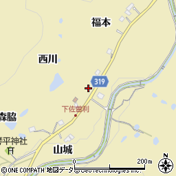 兵庫県宝塚市下佐曽利西川19周辺の地図