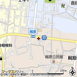 兵庫県加東市梶原278周辺の地図