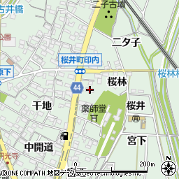 愛知県安城市桜井町印内南分32周辺の地図