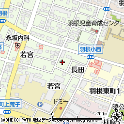 愛知県岡崎市羽根町若宮36周辺の地図