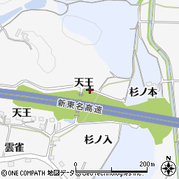 愛知県新城市須長天王周辺の地図