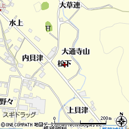 愛知県新城市長篠松下周辺の地図