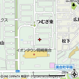 愛知県岡崎市美合町水洗周辺の地図