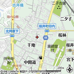 愛知県安城市桜井町印内南分17周辺の地図