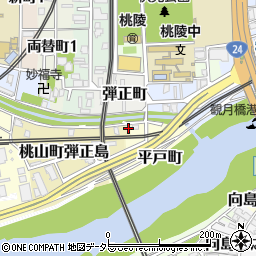 京都府京都市伏見区桃山町弾正島31周辺の地図