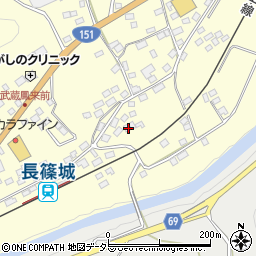 愛知県新城市長篠新居周辺の地図