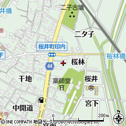 愛知県安城市桜井町印内南分37周辺の地図