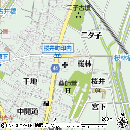 愛知県安城市桜井町印内南分34周辺の地図