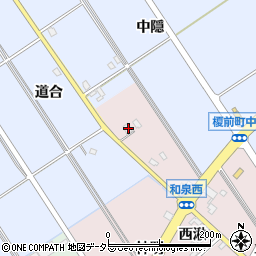 愛知県安城市和泉町長筬3周辺の地図