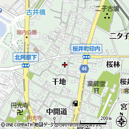 愛知県安城市桜井町印内南分12周辺の地図