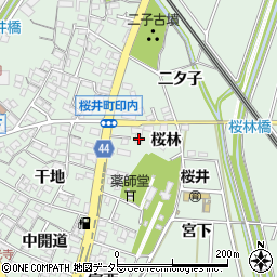 愛知県安城市桜井町印内南分34-8周辺の地図