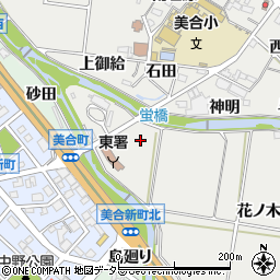 愛知県岡崎市岡町下河原周辺の地図