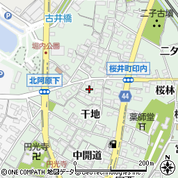 愛知県安城市桜井町印内南分5周辺の地図