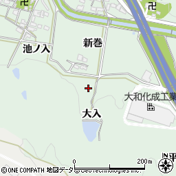 愛知県岡崎市保母町大入周辺の地図