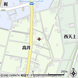 愛知県安城市石井町高井58周辺の地図