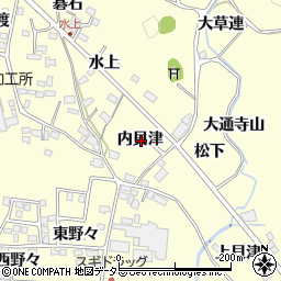 愛知県新城市長篠内貝津周辺の地図