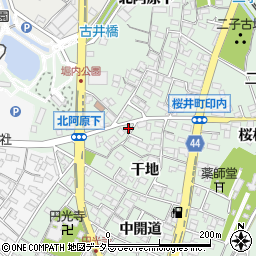 愛知県安城市桜井町印内南分3-1周辺の地図