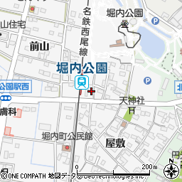 愛知県安城市堀内町安下40周辺の地図