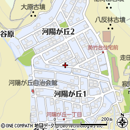 京都府長岡京市河陽が丘周辺の地図