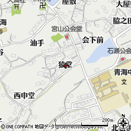 愛知県常滑市金山猿堂周辺の地図