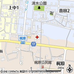 兵庫県加東市梶原260周辺の地図