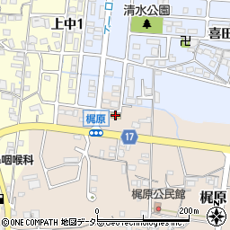 セブンイレブン社梶原店周辺の地図