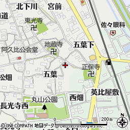 愛知県知多郡阿久比町阿久比五葉15周辺の地図