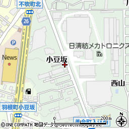 愛知県岡崎市美合町小豆坂周辺の地図