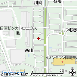 愛知県岡崎市美合町つむぎ西周辺の地図