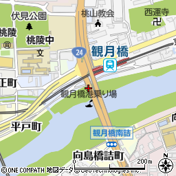 京都府京都市伏見区豊後橋町周辺の地図