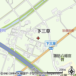 兵庫県加東市下三草周辺の地図