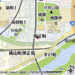 京都府京都市伏見区弾正町周辺の地図