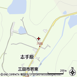 兵庫県三田市志手原1017周辺の地図