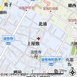 愛知県岡崎市法性寺町上屋敷3周辺の地図