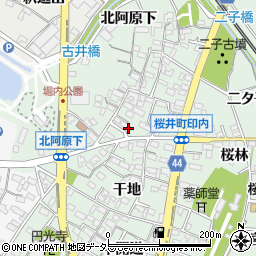 愛知県安城市桜井町印内南分64-10周辺の地図