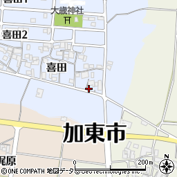 兵庫県加東市喜田11周辺の地図
